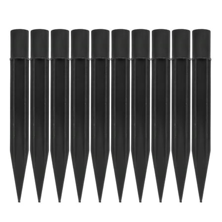 OUNONA 10-Pack Ground Spike Lawn Lamp Stakes for Landscape Lighting, Lawn Insert Ground Stakes for Outdoor Use