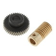 thumbnail image 5 of 0.5 Modulus Steel Worm Gear Wheel + Brass Gear Shaft Set Golden, Hole 6mm, 5 of 6