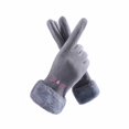thumbnail image 1 of Guantes de invierno de las señoras del pelo de la boca caliente lindo terciopelo engrosada deportes al aire libre montar pantalla guantes de ciclismo, 1 of 2