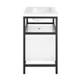 thumbnail image 3 of Ivy 24" Freestanding Bathroom Vanity in Glossy White with Matte Black Frame, 3 of 14
