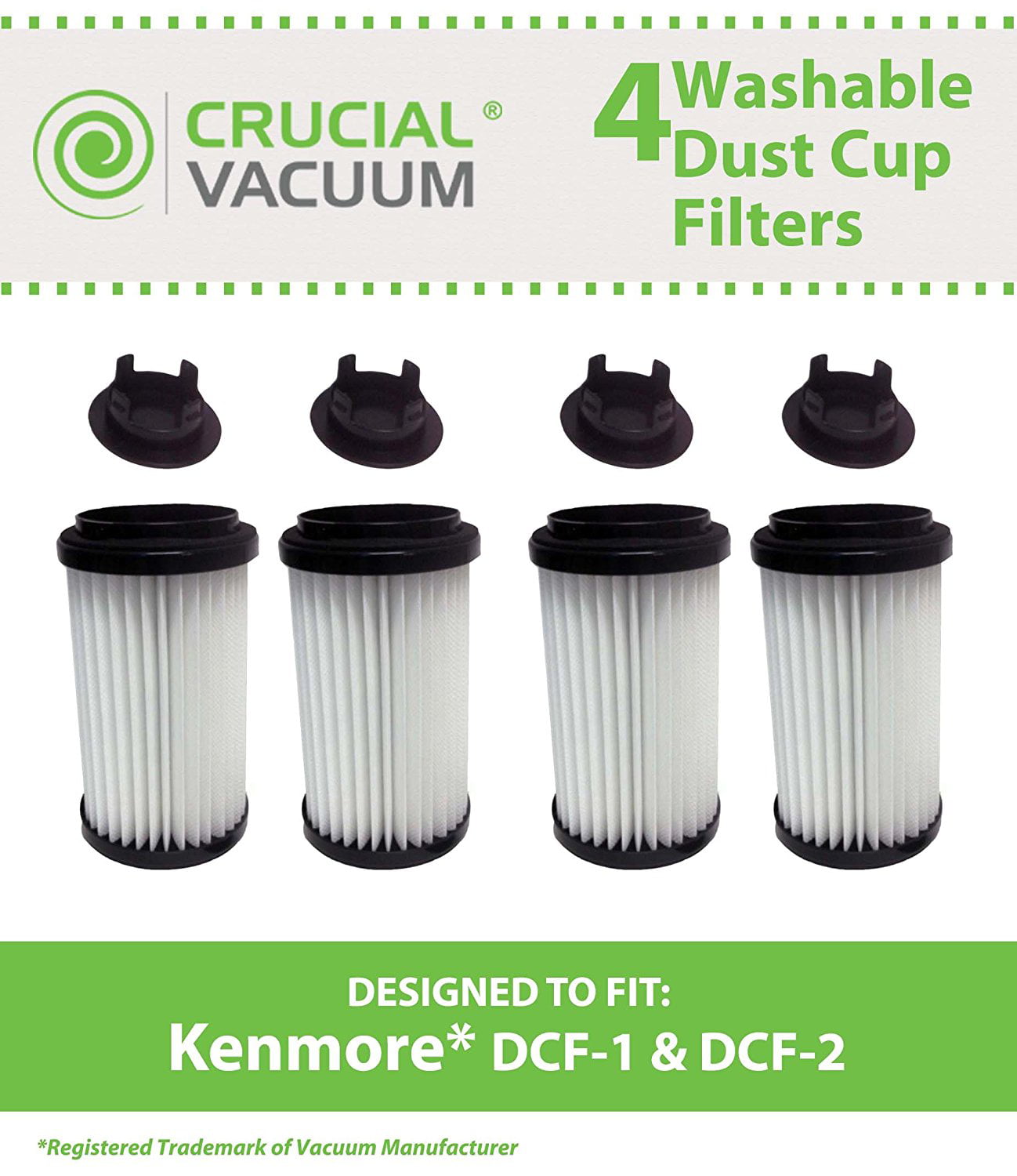 2 HEPA Allergy Vacuum Cleaner Filter for Kenmore DCF-1 DCF1 DCF2 20-82720 82912 