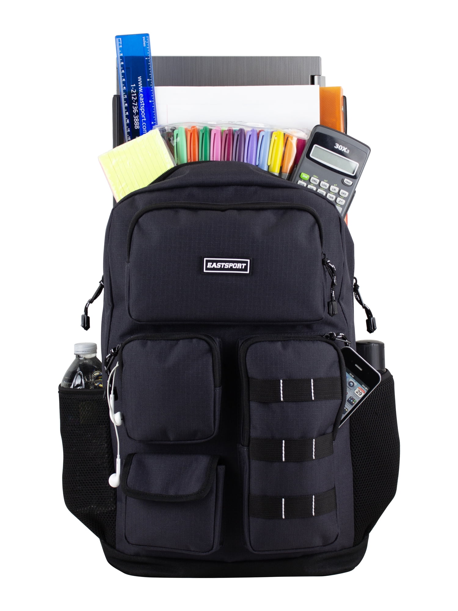 Eastsport Unisex Gramercy Backpack, Black/Nine Iron