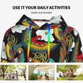 thumbnail image 6 of Hoodies for Women - Classic Color Parrot Flower Comfrt Colour Drawstring Women'S Fashion Hoodies & Sweatshirts, Fall Outfits Clothes for Women 2024 Pullover with Kangaroo Pocket, 6 of 7