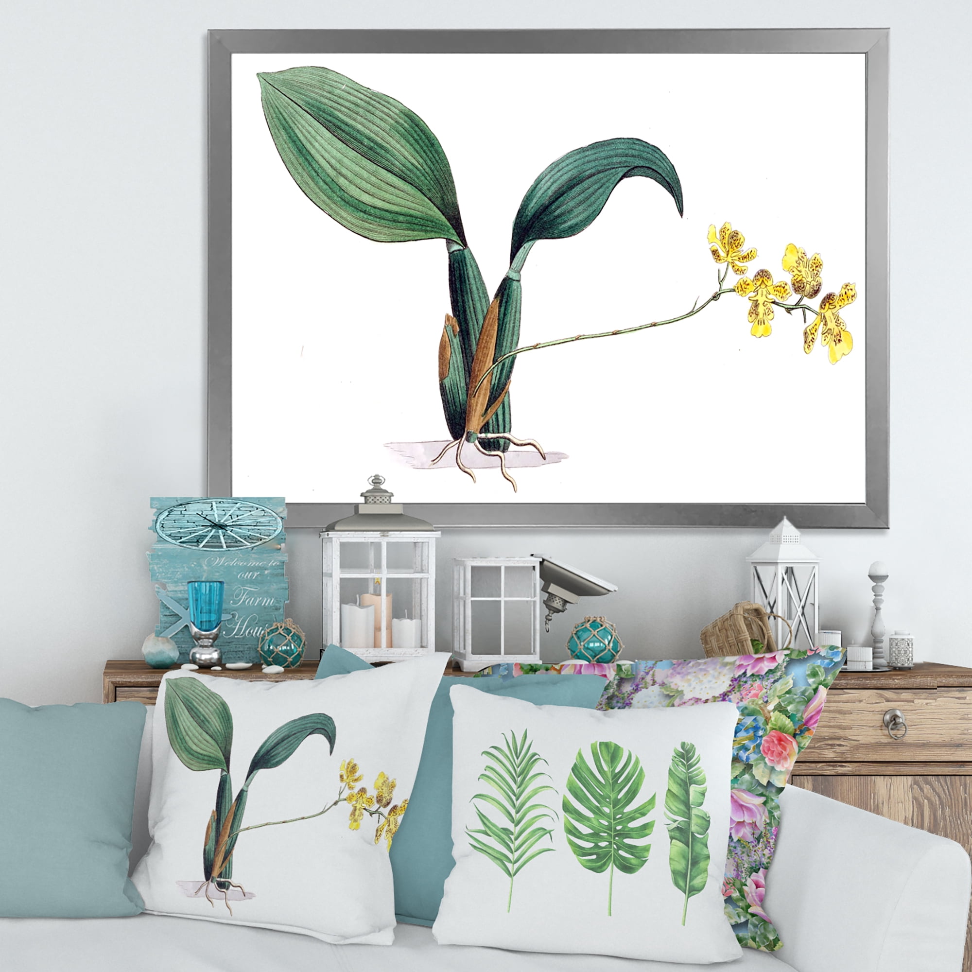 Designart 'Ancient Plant Life VI' Traditional Framed Art Print
