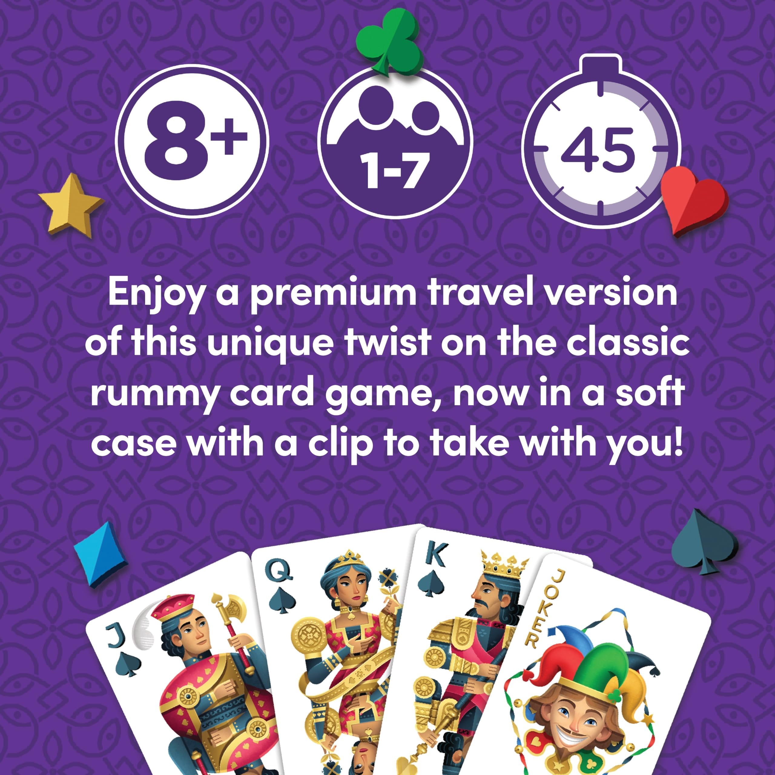 Five Crowns Travel Case Bundle, Cards, Scorecard Included Card Game for Kids and Adults, Family Game Night, The Game isnt Over Until the Kings Go Wild!, 5 Suited Rummy Style Card Game, Ages 8+