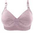 thumbnail image 2 of Wutalume Women's Full Bust Thin Bras - Wireless Lifting Support Bra, Soft Fabric Comfort Bra for All-Day Confidence,Light Purple XL, 2 of 4