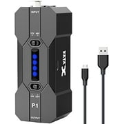 P1 48V/12V Portable Phantom Power Supply with Rechargeable Battery for XLR Condenser, Shotgun Microphone