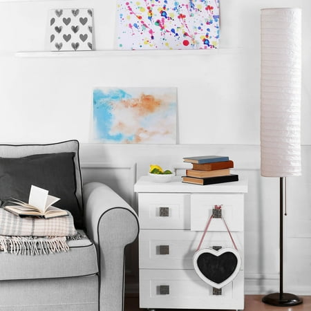 Mainstays 58" Rice Paper Shade Floor Lamp, Black Finish Large - Walmart