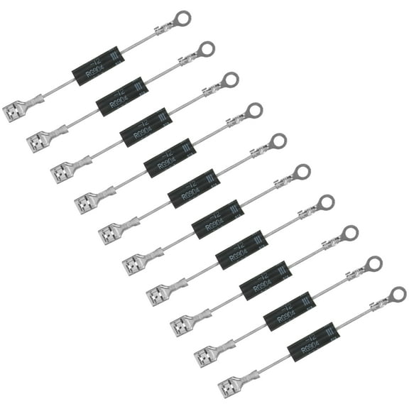 OFFIGAM Microwave Oven Diode 10-Pack Assorted Colors Aluminum ABS Copper Replacement Parts for Home Kitchen Use
