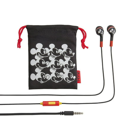 Mickey Mouse Noise Isolating Earbuds with Built in Microphone and