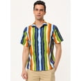 thumbnail image 2 of Camisa hawaiana manga corta botones Verde azul T M, 2 of 6