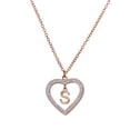 thumbnail image 3 of Collar de Mujer Corazón con Inciales LuckyLy, Modelo Adina rosa UNITALLA, 3 of 7