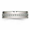 thumbnail image 3 of Stainless Steel Brushed and Polished CZ Ring Size: 6; for Adults and Teens; for Women and Men, 3 of 6