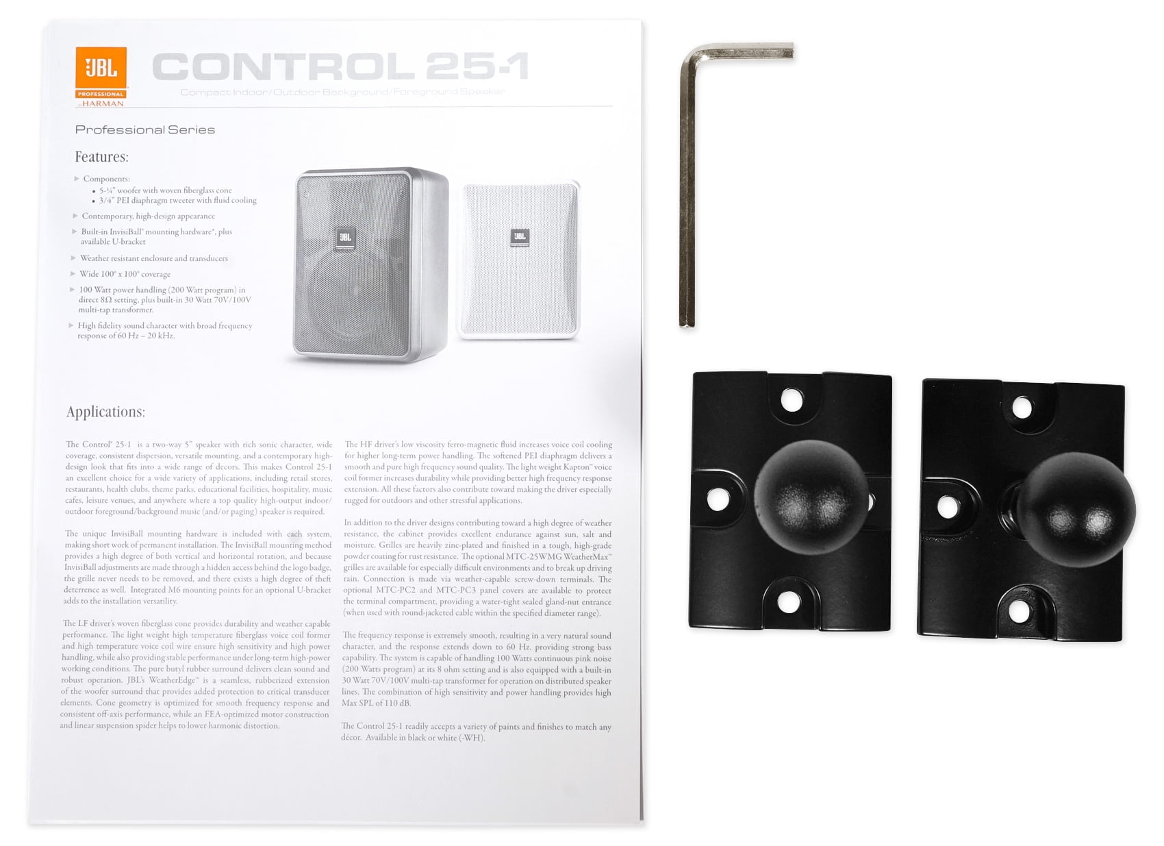 JBL Professional Control Control 25-1 200W Indoor/Outdoor 2-Way Speaker (Pair)