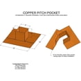 thumbnail image 2 of Copper Pitch Pocket Flashing Post Size: 4"x4", 2 of 2