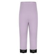 thumbnail image 4 of Plus Size Lace Trim Leggings for Women High Waist Curvy Womens Workout Yoga Capris Pants Stretch Slimming Trousers Pink, XL, 4 of 6