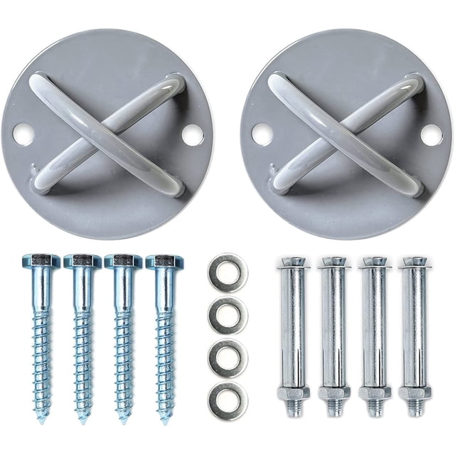 EcoNesxp 10Pcs Hanger Bracket Olympic Rings Yoga Ceiling Anchor Trx