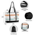 thumbnail image 2 of FORMRS Canvas Laptop Tote Bag for Women with 15.6" Computer Compartments Shoulder Handbag, Orange Nautical Pattern, 2 of 7