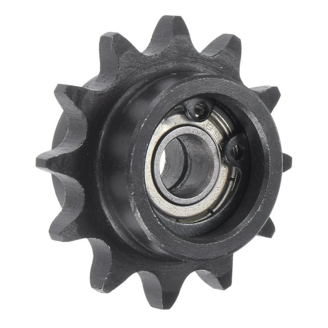 Unique Bargains Pignon de Pédalier, Alésage 8mm Pas 3/8 Pieds 12 Dents, Acier au Carbone avec 2 Roulements à Insert