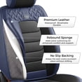 thumbnail image 4 of FLORICH Car Seat Covers Front Pair, Waterproof Faux Leather Seat Protectors, Auto Interior Cushions Fit for Most Cars Suv Trucks, Black & Blue, 4 of 7