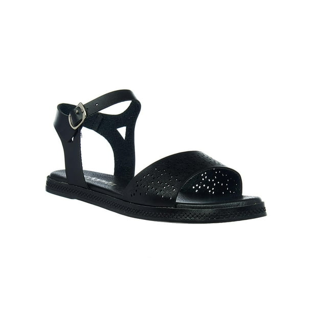 Sandalia Para Mujer Casual Ajustable Tipo Piel Negro Cómoda negro 24 Incógnita 108D1F