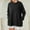 Black, variant on Oversized Sweatshirt for Women Solid Color Crew Neck Side Slit Pullover Loose Fit Comfy Long Sleeve Tops