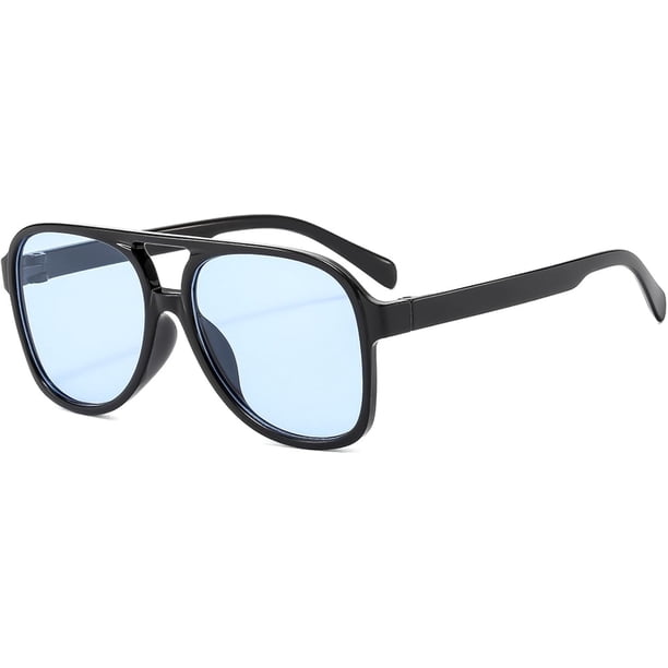 Gafas de sol piloto para conducir con bisagras plástico ligeras montura PC resistente lentes duraderas temple curvos almohadillas nasales cómodas elegantes protección uso diario
