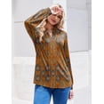thumbnail image 6 of Zeagoo Womens Stylish Design V-Neck Blouse Long Sleeves Pleated Business Casual Tunic Tops, 6 of 6