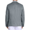 thumbnail image 3 of INSPIRE CHIC Men's Casual Suit Jacket Stand Collar Single Breasted Suede Blazer M Gray, 3 of 6