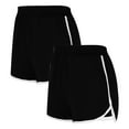 thumbnail image 2 of Lmnyox 2 Pack Women's Running Shorts Elastic Waist Sport Shorts with Pocket Lightweight Athletic Short Pants, 2 of 7