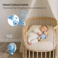thumbnail image 4 of Portable Stroller Fan, 4000mAh Rechargeable Clip on Baby Fan 25H Battery Life, Head Detachable 360° Rotate Mini Fans, 4 Speed Personal Fans with Night Light for Car Seat Crib Bike Treadmill, Blue, 4 of 14