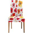 thumbnail image 1 of Funda Protectora para silla ABPHQTO elástica Flores amapolas Rojas y Amarillas Juego de 1, 1 of 4