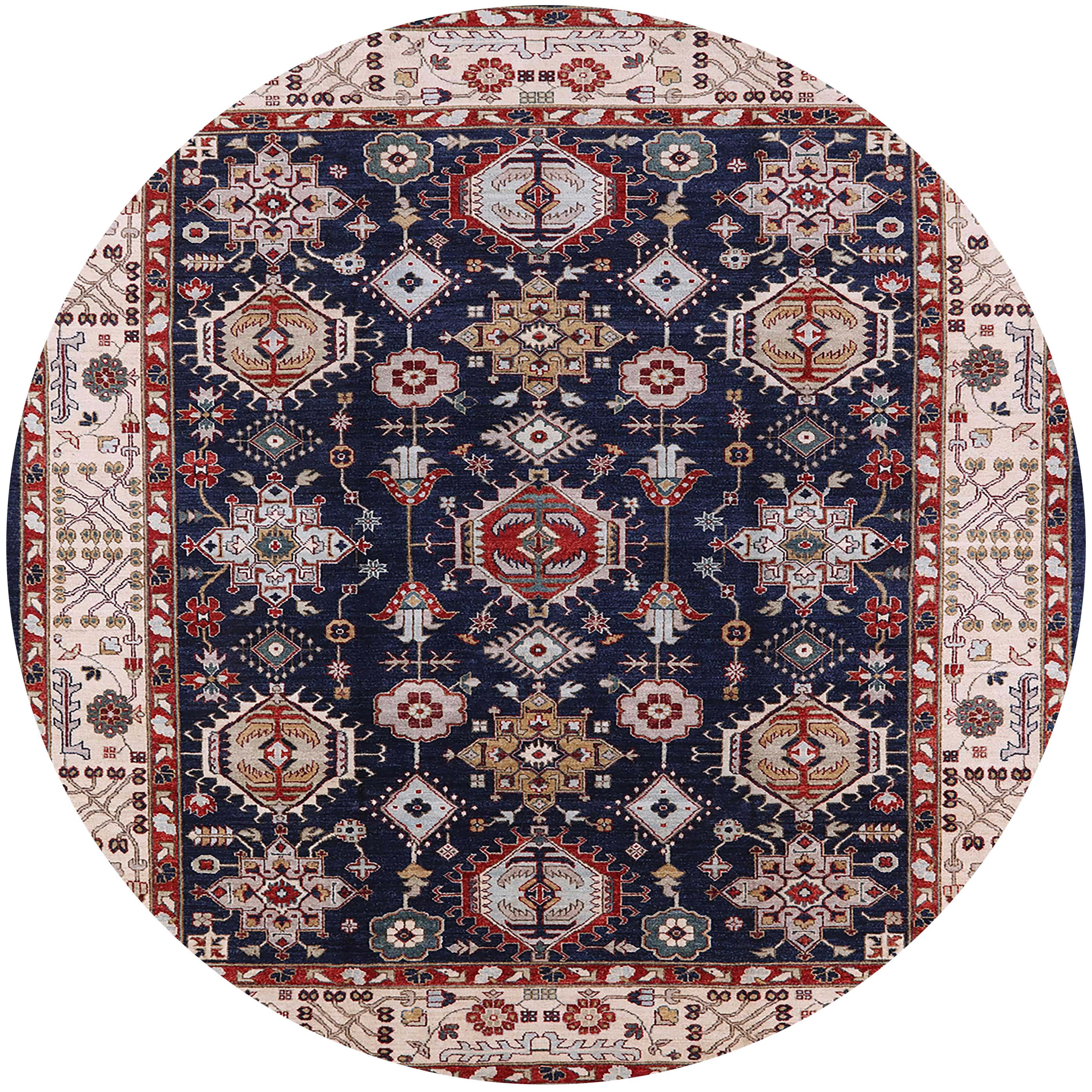 Porpol Rug Ahgly Company Indoor Round Mid-Century Modern Purple Lily Purple ...