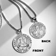 thumbnail image 5 of Picturesongold.Com Double Sided Saint Junipero Serra and Pope Francis Papal Visit Washington DC Religious Necklace Pendants Medal 3/4 in Sterling Silver, 5 of 6