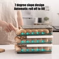 thumbnail image 3 of Porta Huevos para Refrigerador Translúcido Apilable Cajas de Almacenamiento de Huevos para Nevera Contenedor de Huevos Rodante Automático Bandeja de Huevos con Cubierta ANGGREK  Otros, 3 of 8