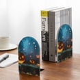 thumbnail image 5 of Easygdp Spooky Halloween 2 Pcs Bookend Large Capacity Office Book Ends for Home Office Library School Study Decoration, 5 of 8