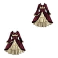 thumbnail image 2 of Disfraz de Lolita Gótica Sonducket Vestido de Cosplay Vino Rojo S 2Conjunto, 2 of 6