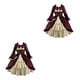 thumbnail image 4 of Vestido gótico Qarigey de fibra Vino rojo XXL, 4 of 6