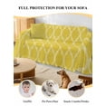 thumbnail image 4 of Yellow Morocco Couch Cover for 2 Cushion Couch, Bohemia Nation Abstract Geometric Motifs Washable Love Seat Sofa Covers Slipcover, Throw Sofa Covers for Pets, Furniture Protector 71"x102", 4 of 9