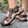 thumbnail image 4 of LASUDRAA Mens Closed Toe Outdoor Sandals Waterproof Hiking Sandals with Adjustable Straps Non Slip Summer Beach Shoes, 4 of 8