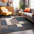 thumbnail image 4 of World Rug Gallery Modern Boxes Design Non-slip (Non-skid) Blue 3'3" x 5' Area Rug, 4 of 6