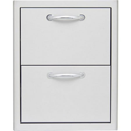 - BLZ-DRW2-R 16 Commercial Grade Double Access Drawer with Heavy Duty Sliding Drawer Mechanism in Stainless Steel