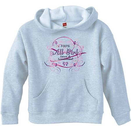 Hanes - Girl's StayClean Hooded Graphic Sweatshirt