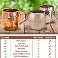 thumbnail image 3 of PENGX 4PCS Set of 16oz Copper Moscow Mule Mugs - Handcrafted Traditional Design  Insulated  Reusable  Gift Set with Straws  Spoon  Cleaning Brush  Shot Glass  and Premium Packaging for a, 3 of 6