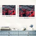 thumbnail image 6 of Acheng New York City Canvas Wall Art Black White Red Brooklyn Bridge Pictures NYC Skyline Cityscape Artwork for Living Room Bedroom Modern Home Decor   (Red) 20x16inch, 6 of 6