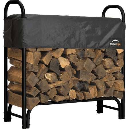 Heavy Duty Firewood Rack with Cover 4 ft. (Best Firewood Storage Rack)