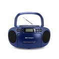 thumbnail image 1 of Emerson Reproductor de CD portátil Boombox con reproductor de casete combinado, grabadora de cinta, radio AM/FM, AUX, conector para auriculares, altavoces duales, AC/DC y funciona con pilas, sistema e, 1 of 5