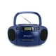 thumbnail image 1 of Emerson Reproductor de CD portátil Boombox con reproductor de casete combinado, grabadora de cinta, radio AM/FM, AUX, conector para auriculares, altavoces duales, AC/DC y funciona con pilas, sistema e, 1 of 5
