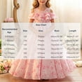 thumbnail image 3 of ITSAME Girls Floral Dress Smocked Waist-Cinching Flowy Ruffle Pageant Princess Birthday Party Gown Pink Size 6, 3 of 9