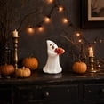 thumbnail image 6 of Halloween Decorations, Ghost Resin Figurines Holding Skeleton and Pumpkin, Spooky Tabletop Centerpiece for Party Home Office Desk Shelf Display Ornament Gift Set of 2, 6 of 6